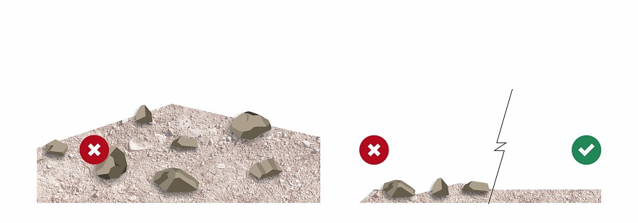 Untergrundvorbereitung für Geovlies